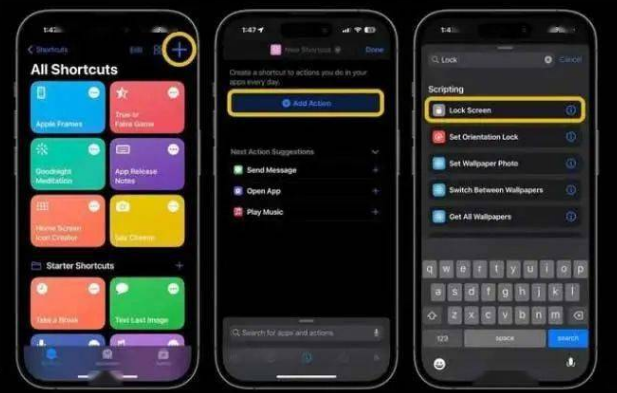 西工苹果14锁屏维修店分享iPhone14升级iOS16.4后如何创建锁屏快捷方式 
