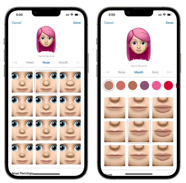 西工苹果手机维修分享​iOS 16中的拟我表情有了哪些变化和升级 
